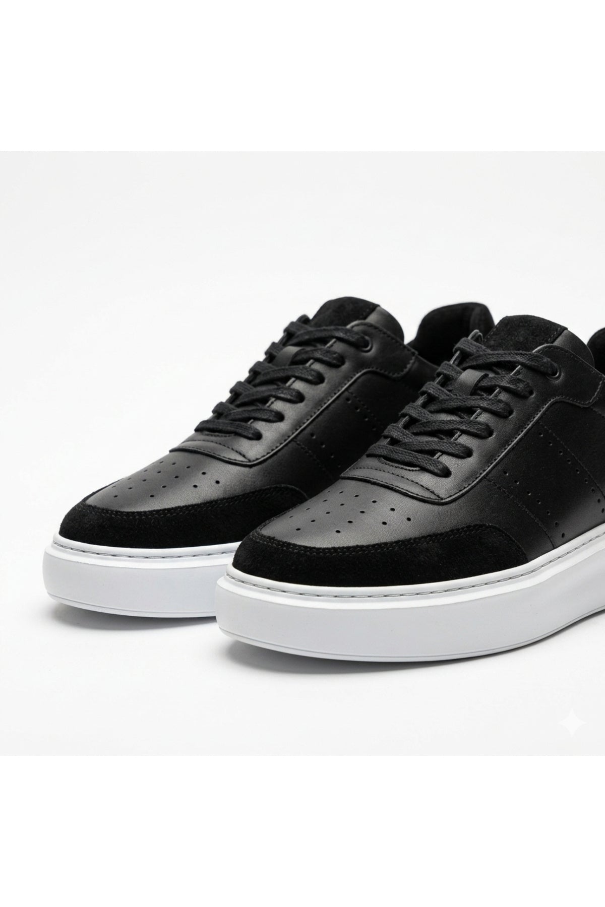 % 100 hakiki deri sneaker siyah süet detaylı erkek ayakkabı MRT28042026