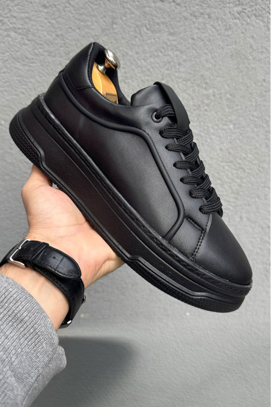 Chunky Sneaker | Yüksek Tabanlı Suni Deri Spor Ayakkabı Erkek Günlük Comfort