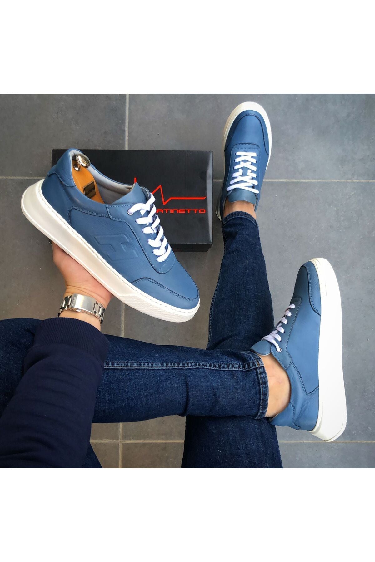 Hakiki Deri Günlük Erkek Ayakkabı Yeni Sezon Sneaker gç2302