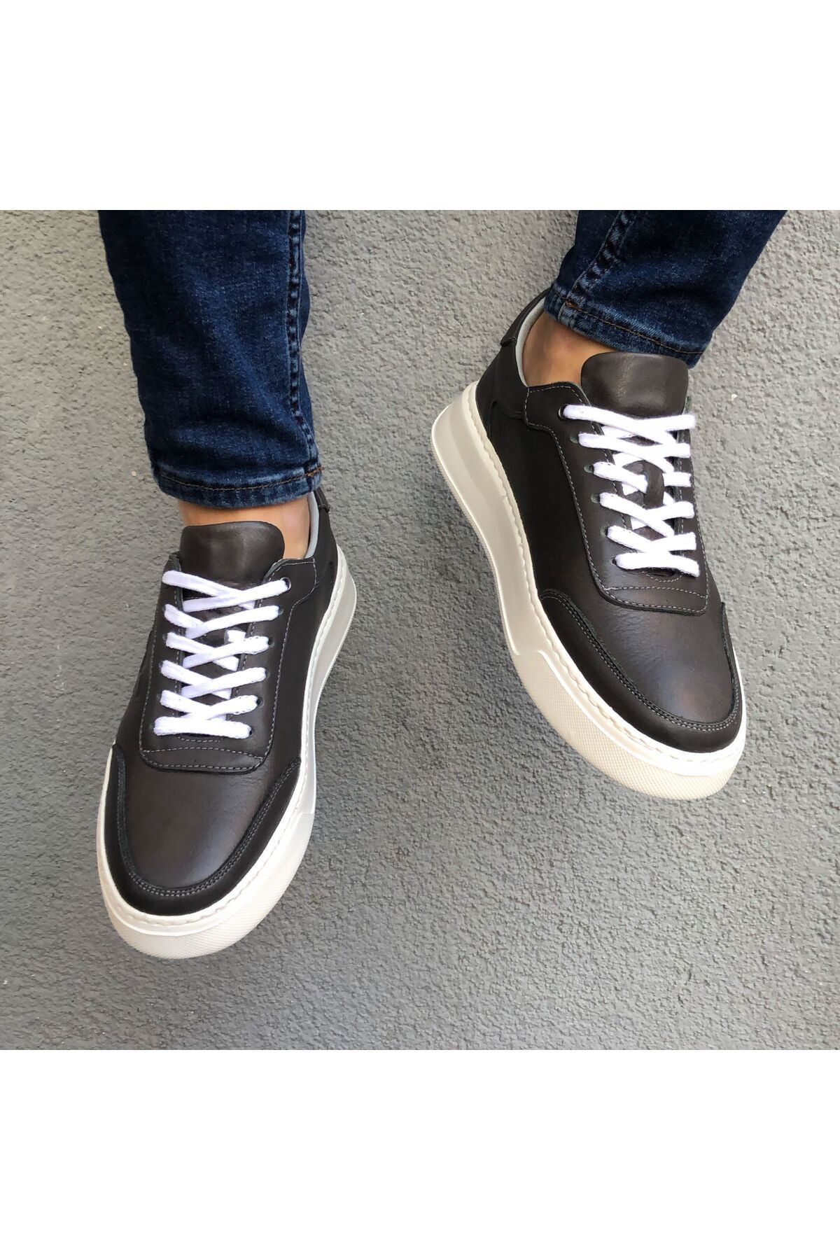 HAKİKİ DERİ GÜNLÜK ERKEK AYAKKABI YENİ SEZON SNEAKER GÇ23020