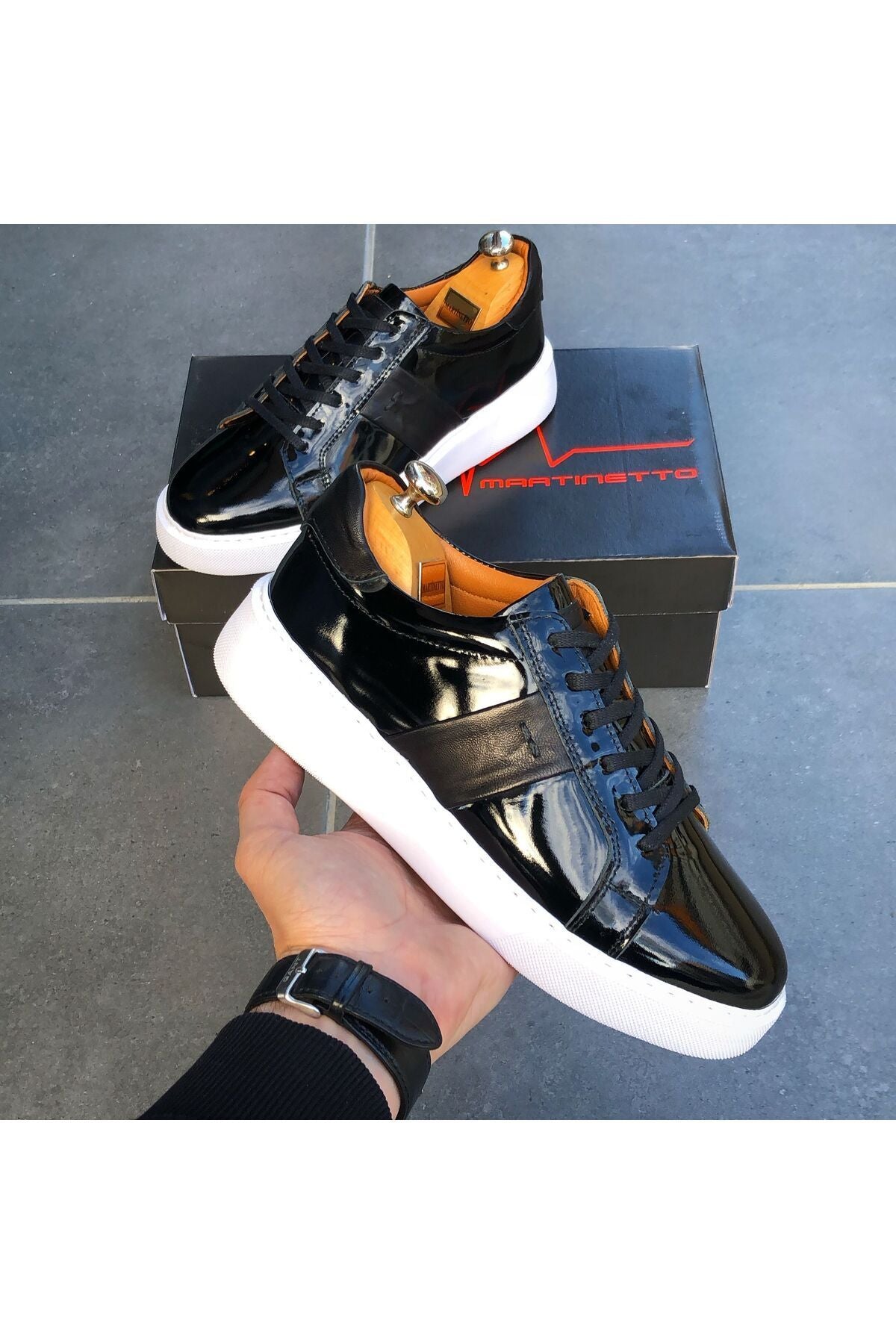 HAKİKİ DERİ RUGAN SİYAH GÜNLÜK ERKEK AYAKKABI SNEAKER SDGÇ1858