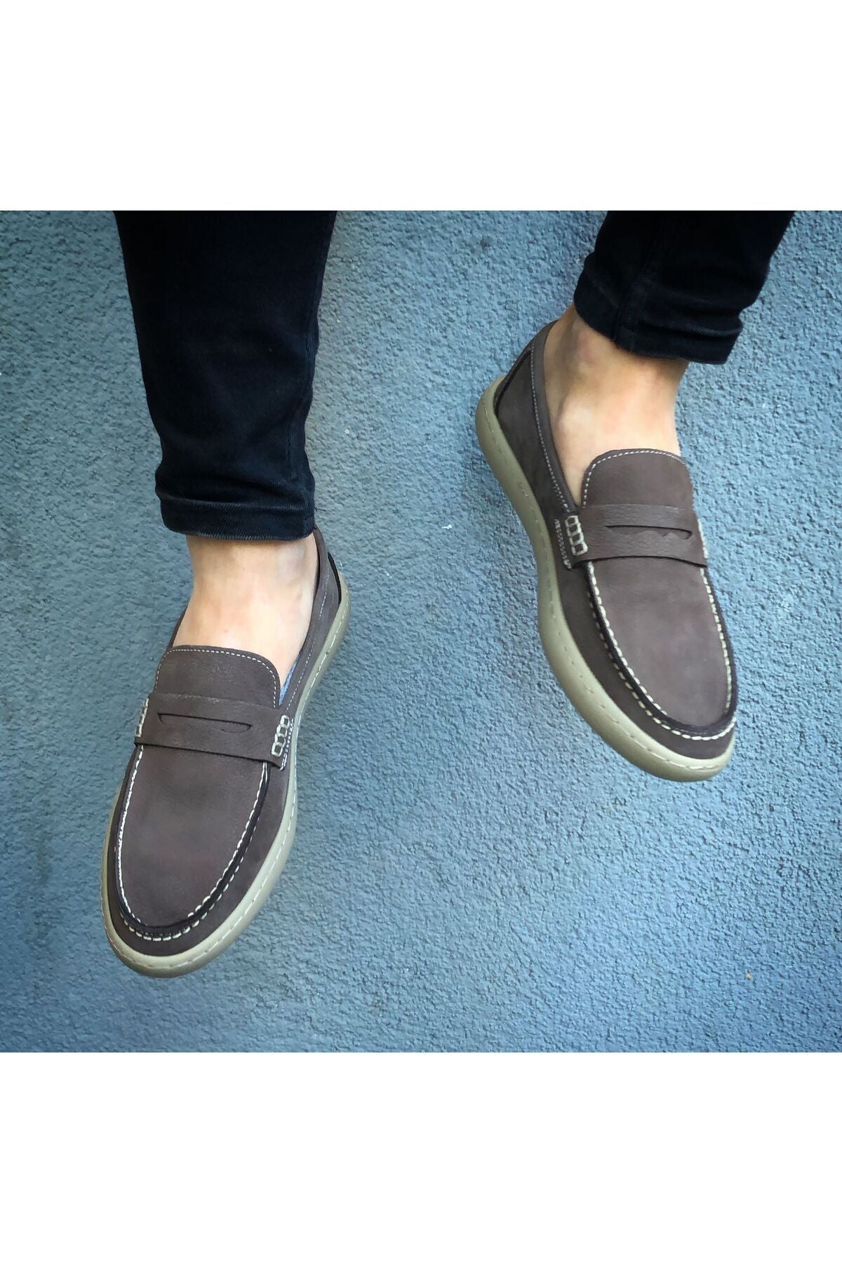 HAKİKİ NUBUK DERİ YENİ SEZON YAZLIK LOAFER ERKEK AYAKKABI LF13052024