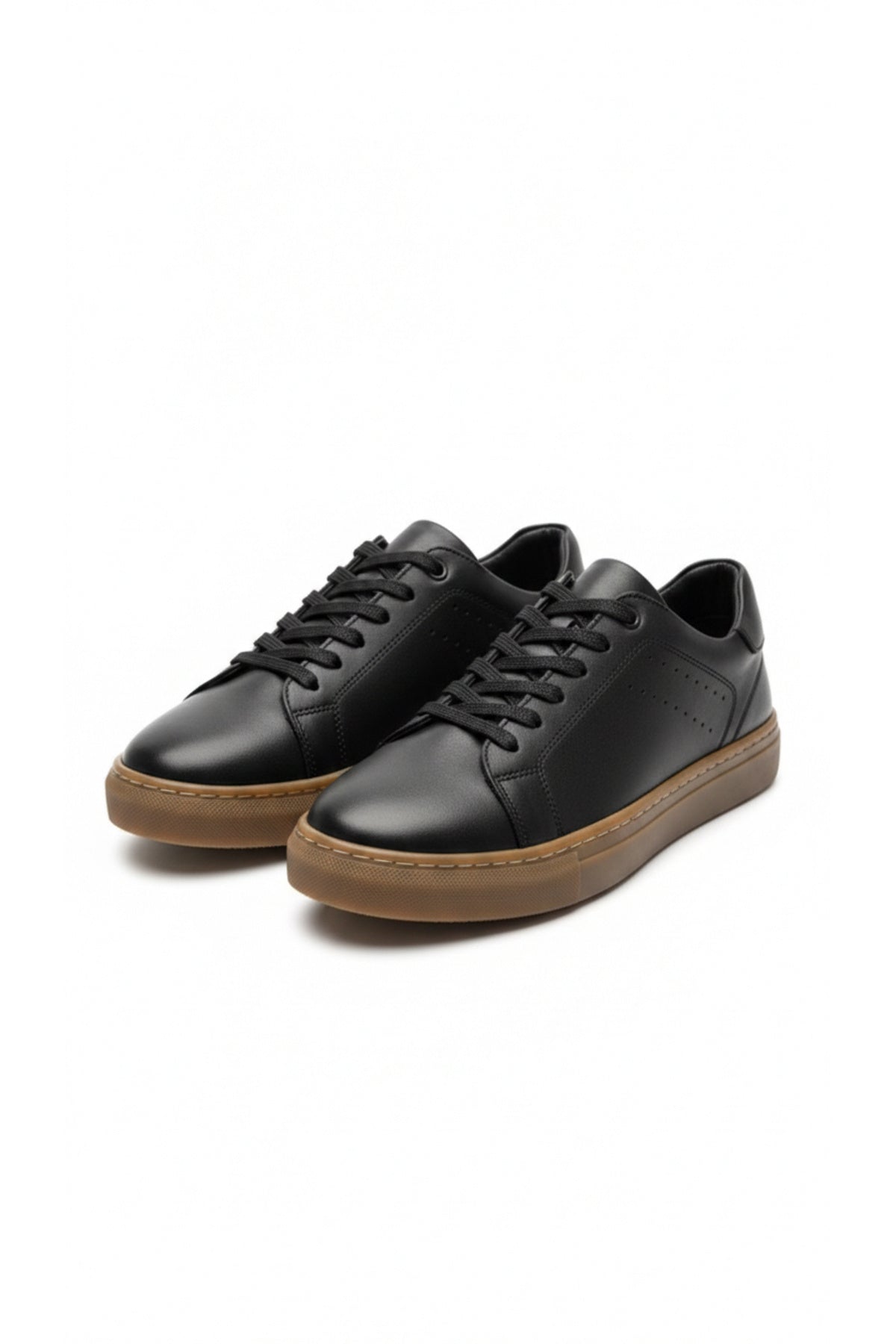 % 100 HAKİKİ DERİ SİYAH SNEAKER ERKEK GÜNLÜK AYAKKABI MRT0402261239