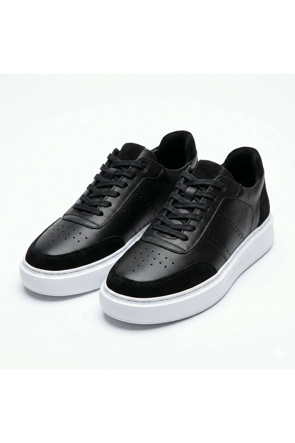 % 100 hakiki deri sneaker siyah süet detaylı erkek ayakkabı MRT28042026