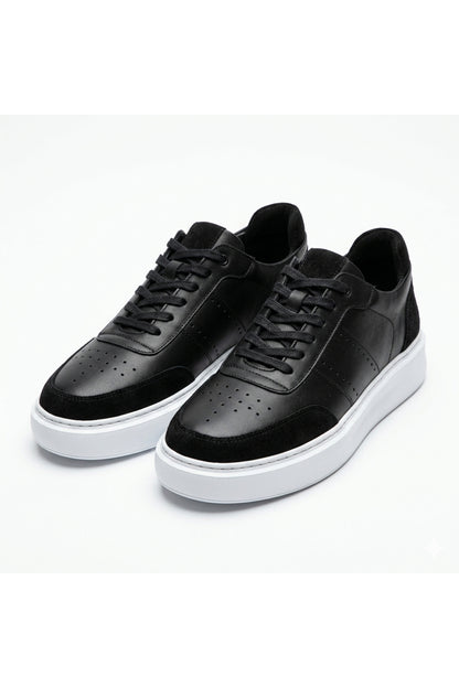 % 100 hakiki deri sneaker siyah süet detaylı erkek ayakkabı MRT28042026