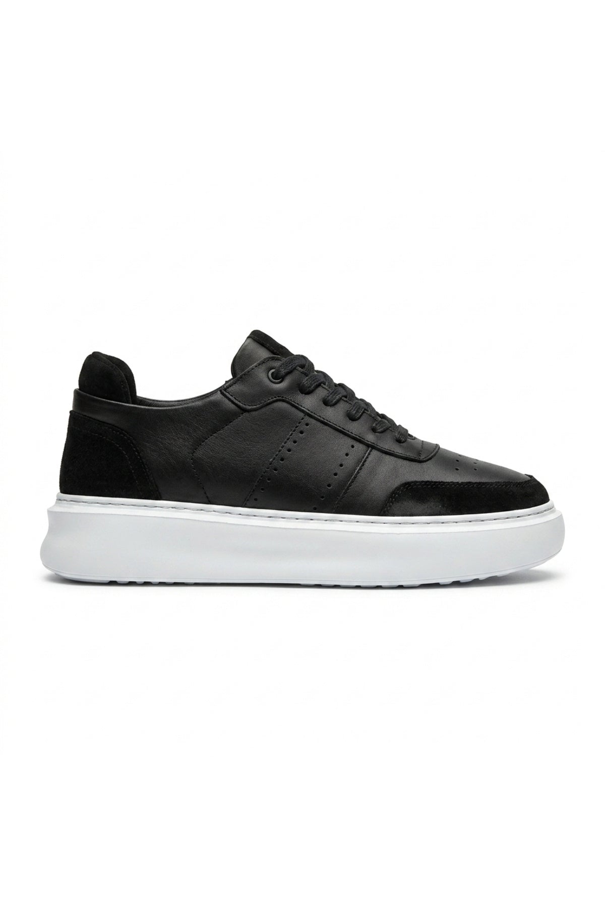 % 100 hakiki deri sneaker siyah süet detaylı erkek ayakkabı MRT28042026