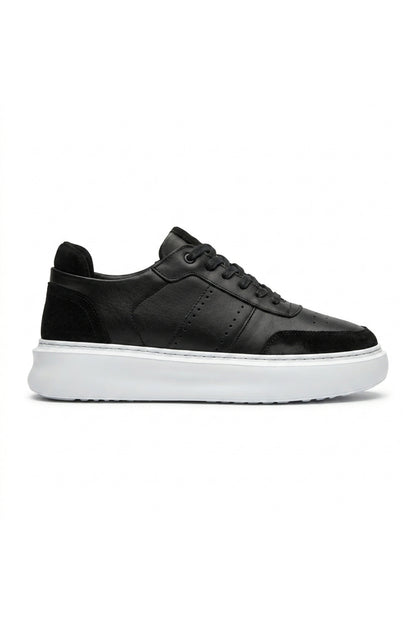 % 100 hakiki deri sneaker siyah süet detaylı erkek ayakkabı MRT28042026