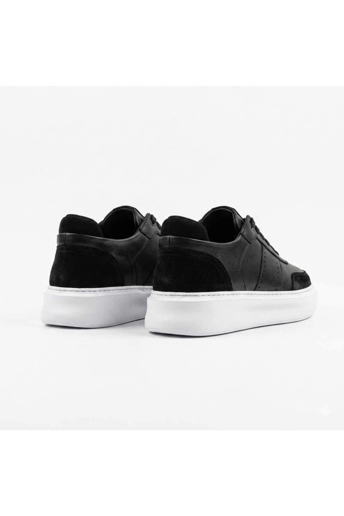 % 100 hakiki deri sneaker siyah süet detaylı erkek ayakkabı MRT28042026