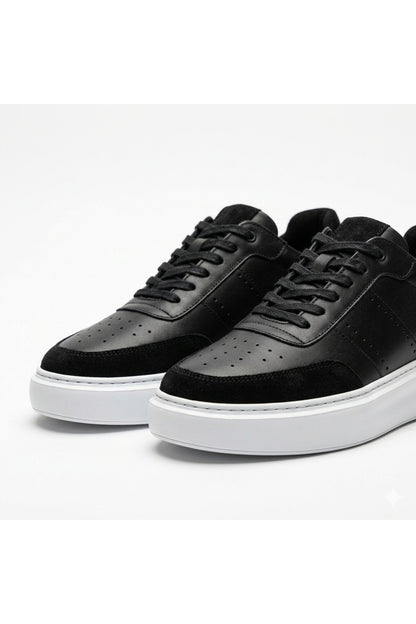 % 100 hakiki deri sneaker siyah süet detaylı erkek ayakkabı MRT28042026