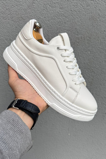 Chunky Sneaker | Yüksek Tabanlı Suni Deri Spor Ayakkabı Erkek Günlük Comfort