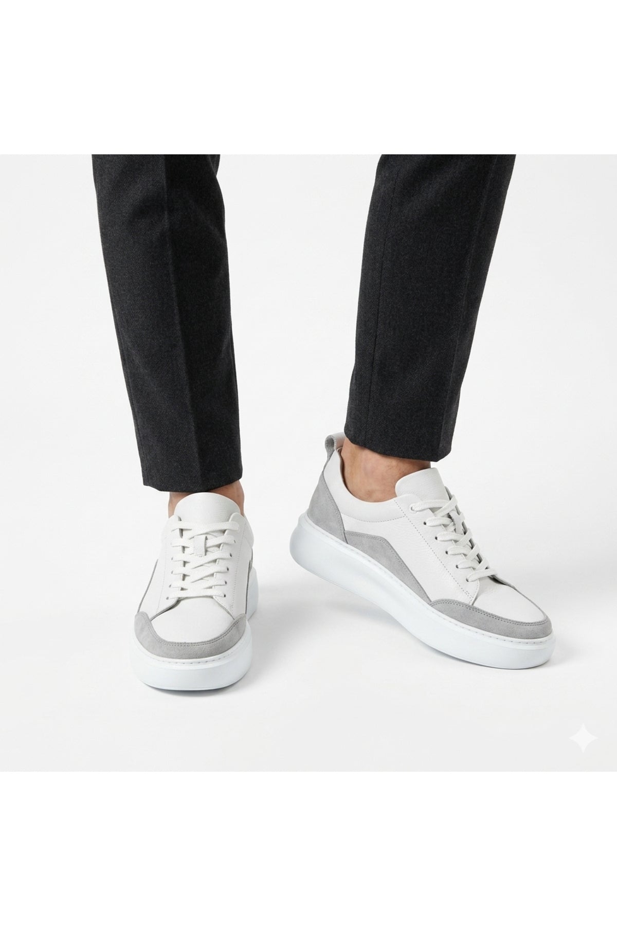 HAKİKİ DERİ BEYAZ GÜNLÜK SNEAKER ERKEK AYAKKABI 1604202614