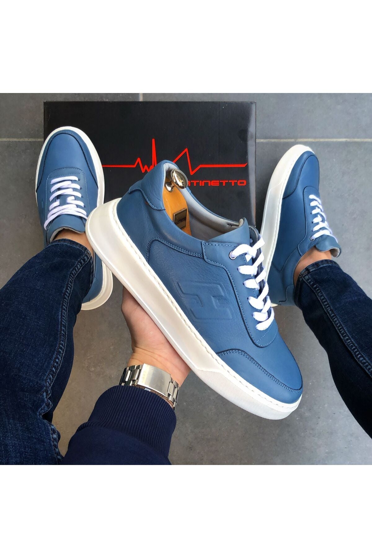Hakiki Deri Günlük Erkek Ayakkabı Yeni Sezon Sneaker gç2302