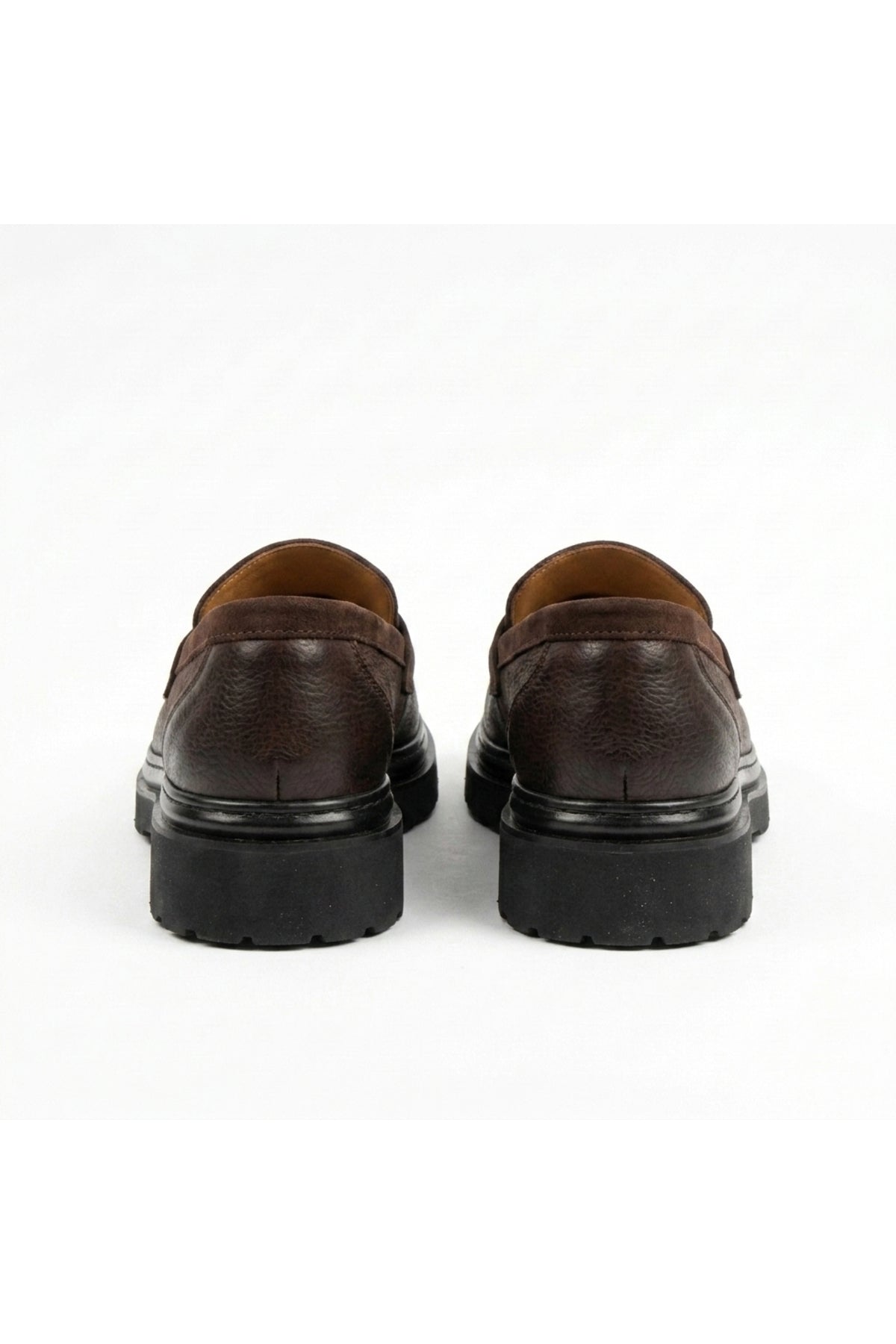 HAKİKİ DERİ & NUBUK YENİ SEZON ERKEK LOAFER AYAKKABI - COMFORT POLİ TABAN MRTNBKKAHSYH
