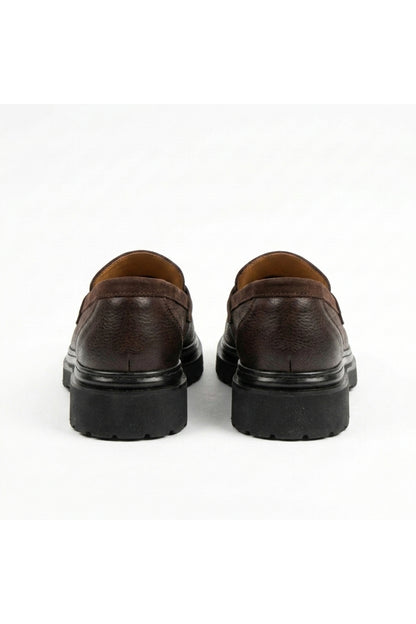 HAKİKİ DERİ & NUBUK YENİ SEZON ERKEK LOAFER AYAKKABI - COMFORT POLİ TABAN MRTNBKKAHSYH