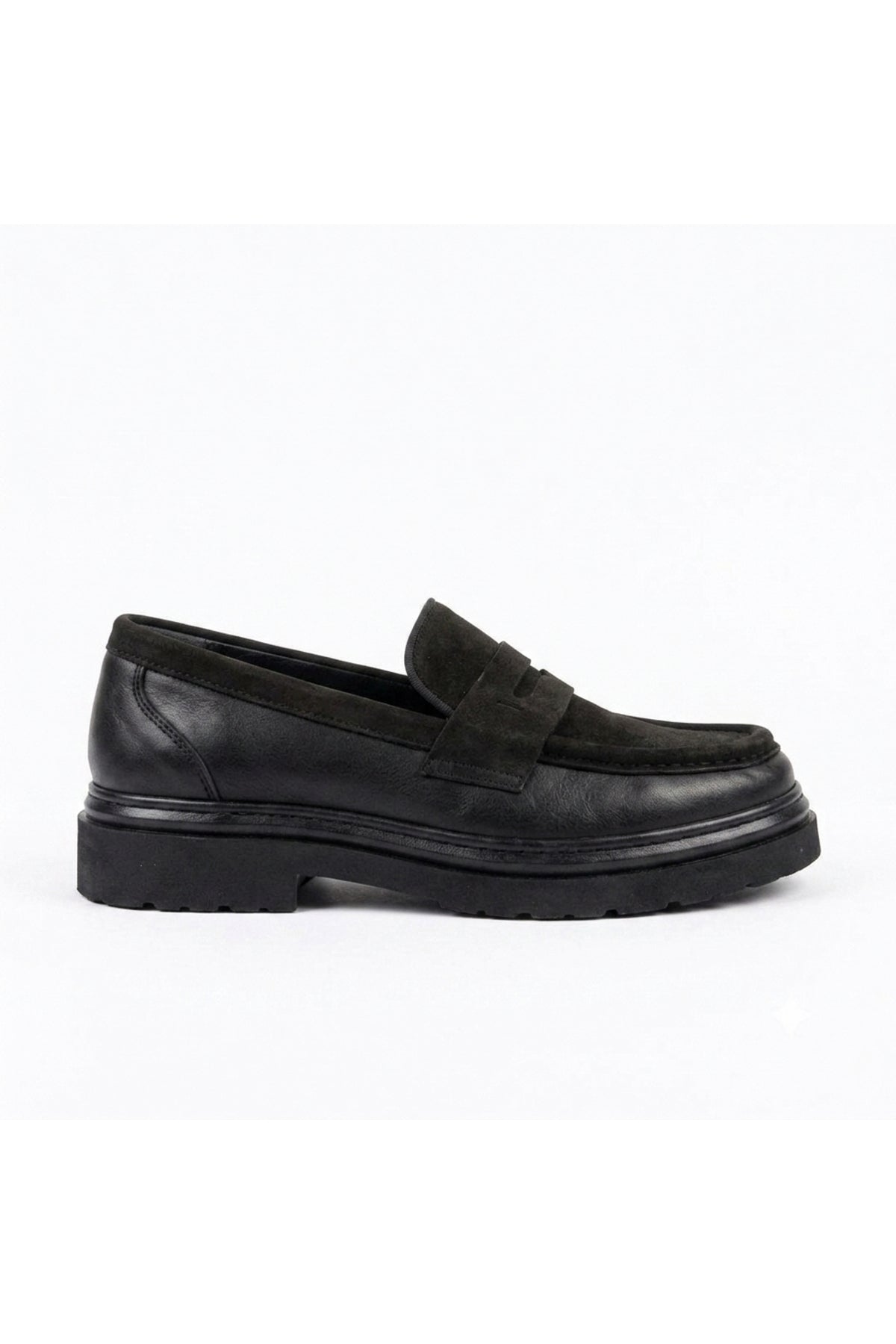 HAKİKİ DERİ & NUBUK YENİ SEZON ERKEK LOAFER AYAKKABI - COMFORT POLİ TABAN MRTNBKKAHSYH