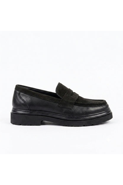 HAKİKİ DERİ & NUBUK YENİ SEZON ERKEK LOAFER AYAKKABI - COMFORT POLİ TABAN MRTNBKKAHSYH