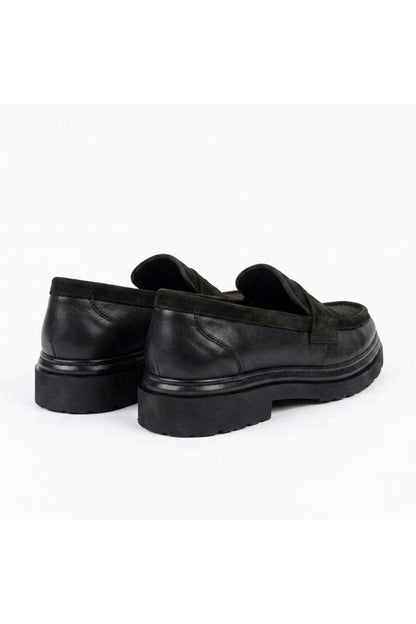 HAKİKİ DERİ & NUBUK YENİ SEZON ERKEK LOAFER AYAKKABI - COMFORT POLİ TABAN MRTNBKKAHSYH
