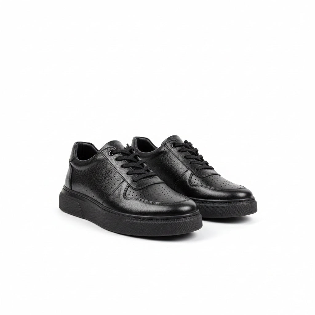 Hakiki Deri Siyah Günlük Erkek Ayakkabı