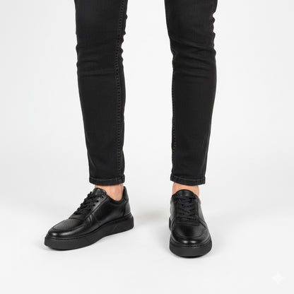 Hakiki Deri Siyah Günlük Erkek Ayakkabı