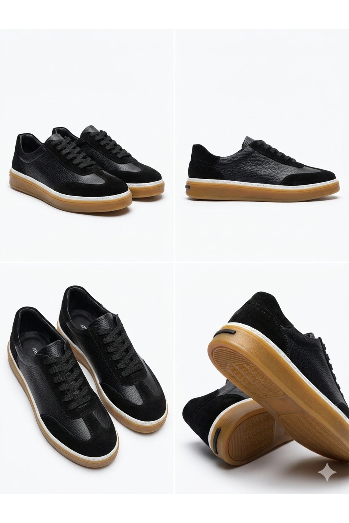 Hakiki Deri & Süet Detaylı Erkek Sneaker - Termo Taban Konforlu Günlük Ayakkabı 2004202600