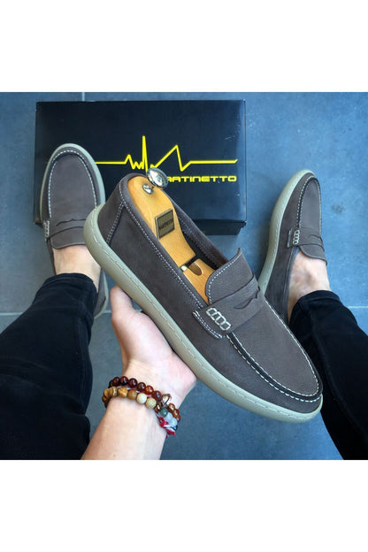 HAKİKİ NUBUK DERİ YENİ SEZON YAZLIK LOAFER  ERKEK AYAKKABI LF13052024