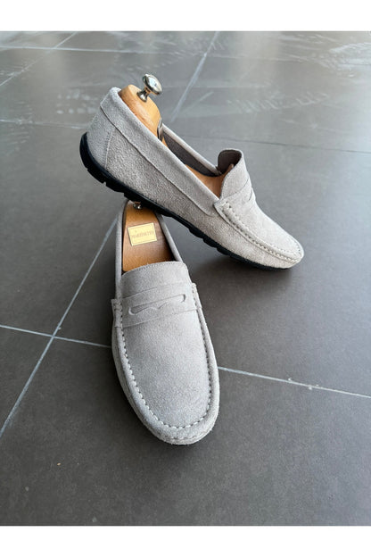HAKİKİ SÜET DERİ BEJ GÜNLÜK LOAFER YENİ SEZON ERKEK AYAKKABI 110420262354