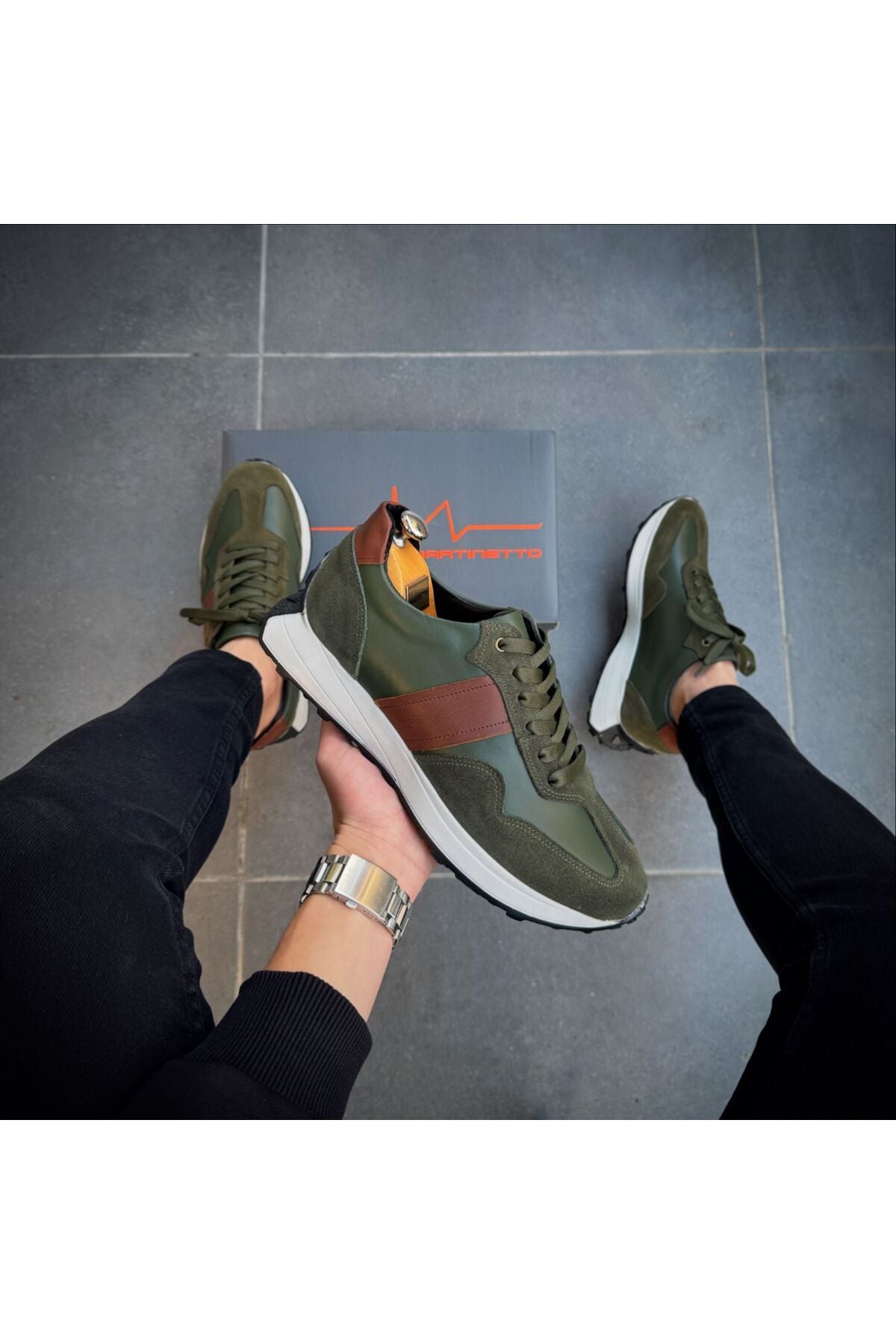 İÇ DIŞ HAKİKİKİ DERİ YENİ SEZON GÜNLÜK ERKEK SNEAKER RAHAT AYAKKABI  MRT270120251717
