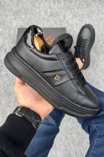 Suni Deri Yüksek Taban Günlük Bağcıklı Erkek Sneaker Ayakkabı
